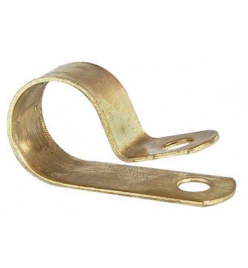Brass P Clip, for 5mm cable 000266
